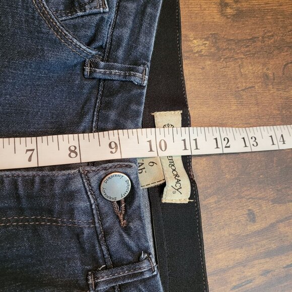 Democracy Jeans Size 6 Skinny Cropped Ab Technology Mid Rise Dark Wash - Picture 8 of 11